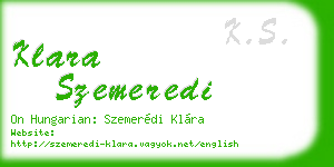 klara szemeredi business card