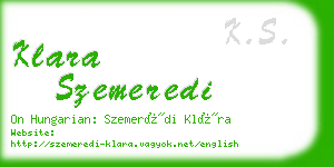 klara szemeredi business card